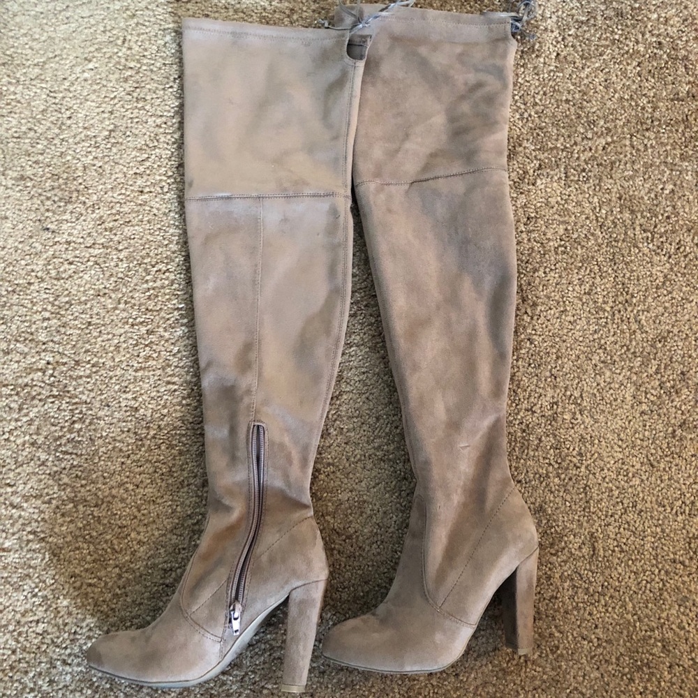 Over the knee suede boots!